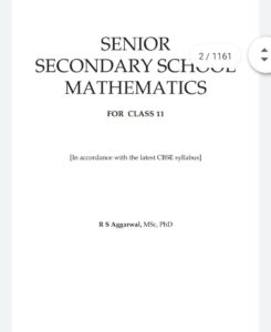 MATHEMATICS WITH SOLUTION FOR CLASS 11