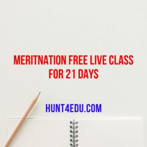 Meritnation Free Live Class For 21 Days