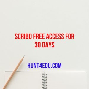 SCRIBD Free Access for 30 Days