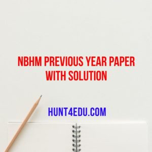 NBHM PREVIOUS YEAR PAPER WITH SOLUTION