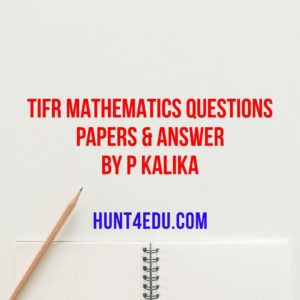 tifr mathematics questions papers & answer by p kalika