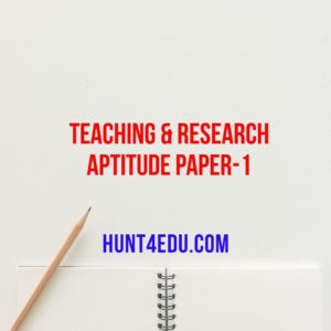 teaching & research aptitude paper 1