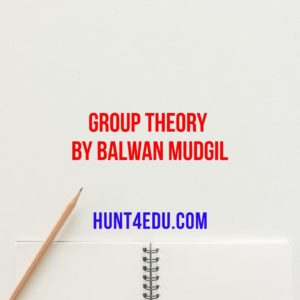 group theory by balwan mudgil
