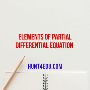 elements of partial differential equation