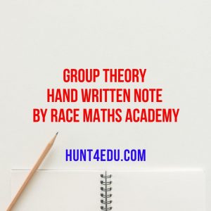group theory hand written note by race maths academy