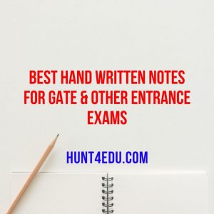 best hand written notes for gate & other entrance exams