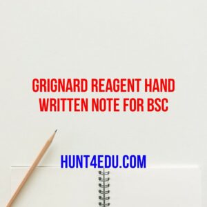 grignard reagent hand written note for bsc