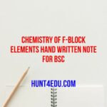 chemistry of f-block elements hand written note for bsc